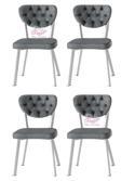 Simge Metal Sandalye Renkli Ayak 4 Lü Set Cafe,Restaurant,Mutfak,Salon,Yemek Odası Sandalyesi 