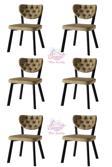 Simge Metal Sandalye Renkli Ayak 6 Lı Set Cafe,Restaurant,Mutfak,Salon,Yemek Odası Sandalyesi 