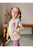 Lav Mer Kids Kız Çocuk Kalp Baskılı 2'Li Takım. Pamuklu Mükemmel Kalite