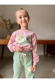 Lav Mer Kids Kiız Çocuk 2'Li Takım. Çiçek Motifli Mükemmel Kalite 2 Iplik Tam Kalıp Pamuklu Takım