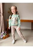 Lav Mer Kids Kiız Çocuk 2'Li Takım. Çiçek Motifli Mükemmel Kalite 2 Iplik Tam Kalıp Pamuklu Takım