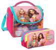 Coral High Kız Çocuk Pembe Kırmızı Fashion Girl Thermo Beslenme Çantası ve İki  Bölmeli Kalemlik Seti