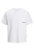 Jack&Jones Core Jcoprime Regular Fit Bisiklet Yaka Sırt Baskılı Erkek T Shirt 12276586 BEYAZ
