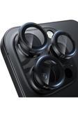 Evax (Metal Lens) Iphone 16 Pro Max / 16 Pro Uyumlu Siyah Titanyum Metal Kamera Lens Koruyucu