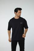 Rugatchi Baskılı Oversize Bisiklet Yaka T-Shirt