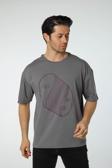 Rugatchi Baskılı Oversize Bisiklet Yaka T-Shirt