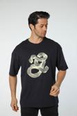 Rugatchi Baskılı Oversize Bisiklet Yaka T-Shirt