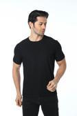 Rugatchi Siyah T-Shirt Jakarlı Bisiklet Yaka