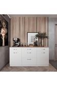 T Designo Tango Mutfak 5 Çekmeceli 2 Kapaklı Alt Modül 200 Cm - Çok Amaçlı Dolap -Tezgah Dahil