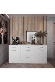 T Designo Tango Mutfak 5 Çekmeceli 2 Kapaklı Alt Modül 200 Cm - Çok Amaçlı Dolap -Tezgah Dahil