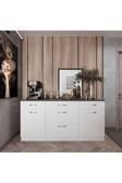 T Designo Tango Mutfak 5 Çekmeceli 2 Kapaklı Alt Modül 200 Cm - Çok Amaçlı Dolap -Tezgah Dahil