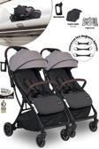 Lorelli Minori Ayrılıp Birleşebilen Kabin İkiz Bebek Arabası - Grey Jasper