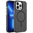 Apple iPhone 13 Pro Max Kılıf Zore M-safe Şarj Özellikli Buzlu Transparan C-Pro Sert Kapak