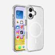 Apple iPhone 16 Kılıf M-safe Şarj Özellikli Parlayan Simli Saydam Renkli Zore Allstar Kapak