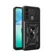 Tecno Spark 8C Kılıf Magnetik Standlı Kamera Korumalı Zore Sürgülü Vega Kapak