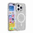 Apple iPhone 16 Pro Kılıf M-safe Şarj Özellikli Parlayan Simli Saydam Renkli Zore Allstar Kapak