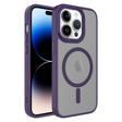 Apple iPhone 13 Pro Kılıf Mat Arka Yüzey Wireless Şarj Özellikli Zore Flet M-safe Kapak