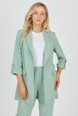 Kruvaze Yaka Cepli Mint Ceket C-0145