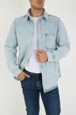 Enzim Jeans Erkek %100 Pamuk Denim/Kot Rahat Gömlek- Ceket