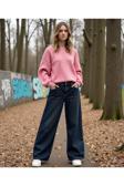 Enzim Jeans Kadın %100 Pamuk Wide Leg Baggy Jeans