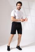 Tynemode Erkek Regular Fit Siyah Pamuklu Yazlık Şort