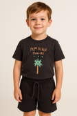 Erkek Çocuk Palm Beach Baskılı Şortlu Penye Takım