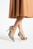 Güllü Shoes Leopar Desenli Bej Saten Stiletto Topuklu Ayakkabı – Zamansız Şıklık Ve Elegan Dokunuş