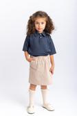 Gabardin Kız Çocuk Etek Bej