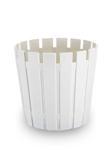 Bidünya Akasya Pastel Saksı 1 Litre Beyaz 14Cm Plastik Drenaj Izgaralı Bitki Çiçek Saksısı
