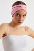 Kadın Çift Taraflı Kullanım Alternatifli Pamuklu Penye Kaymaz Hafif Spor Saç Bandı Bandana