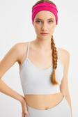 Kadın Çift Taraflı Kullanım Alternatifli Pamuklu Penye Kaymaz Hafif Spor Saç Bandı Bandana