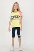 KIZ ÇOCUK SWEET BASKILI REGLAN KOL TAYTLI TAKIM - 23400