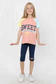 KIZ ÇOCUK SWEET BASKILI REGLAN KOL TAYTLI TAKIM - 23400