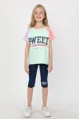 KIZ ÇOCUK SWEET BASKILI REGLAN KOL TAYTLI TAKIM - 23400