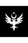 Hediyenebak Çift Başlı Kartal Ay Yıldız Araç, Araba, Oto, Motorsiklet, Kask, Laptop, Cam Sticker 20X20 Cm