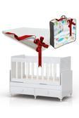 Temosan Anne Yanı Sallanır Bebek Beşiği, Gri Uyku Setli, Yataklı, Çekmeceli 60 X 120