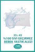 Suvay %100 Pamuklu Su Sıvı Geçirmez Bebek Kafa Yastığı Alezi Fermuarlı 35X45 Cm Bebek Yastık Alezi Kılıfı