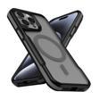 iPhone 15 Pro Kılıf M-safe Şarj Özellikli Renkli Kenar Airbag Şeritli Lamer Kılıf