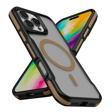 iPhone 16 Pro Max Kılıf M-safe Şarj Özellikli Renkli Kenar Airbag Şeritli Lamer Kılıf