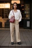 Kadın Mini Tote Çanta El ve Omuz Kullanımına Uygun Modern Gold Tokalı Tasarım