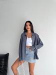 Çizgili Oversize Gömlek