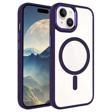 Apple iPhone 15 Plus Kılıf Wireless Şarj Özellikli Zore Krom M-safe Silikon Kapak