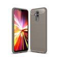 Huawei Mate 20 Lite ile Uyumlu Kamera Korumalı Darbe Önleyici Carbon Brushed Silikon Kılıf