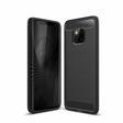 Huawei Mate 20 Pro ile Uyumlu Kamera Korumalı Darbe Önleyici Carbon Brushed Silikon Kılıf