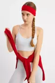 Kadın %100 Pamuklu Penye, Kaymaz, Terletmez, Ultra Hafif, Spor Saç Bandı Bandana