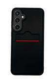 Buffay Samsung Galaxy S21 Fe Kartlıklı Lux Deri Kılıf Siyah