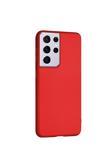 Buffay Samsung Galaxy S21 Ultra Premium Silikon Kılıf Bordo