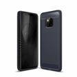Huawei Mate 20 Pro ile Uyumlu Kamera Korumalı Darbe Önleyici Carbon Brushed Silikon Kılıf