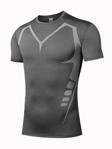 Ghassy Co. Erkek Ultra Esnek Koşu Egzersiz Hızlı Kuruma Nefes Alabilen Kısa Kollu Spor T-shirt