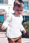 İpek Atlas Kız Erkek Bebek Ve Çocuk Müslin Kumaş Uzun Kollu Ikili Takım